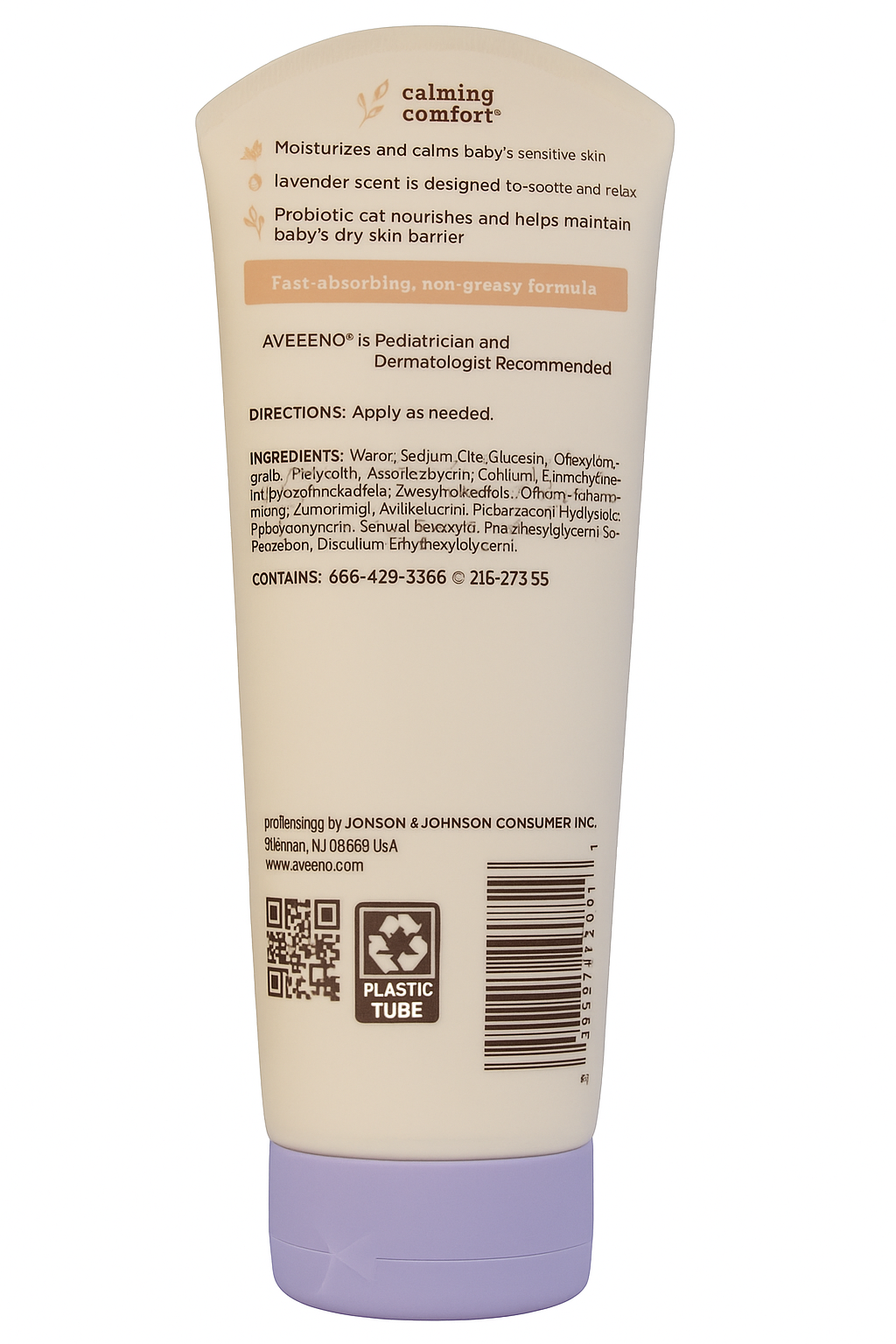 Brand New Aveeno Baby Calming Comfort Moisturizing Lotion 8 oz Lavender Vanilla Scent