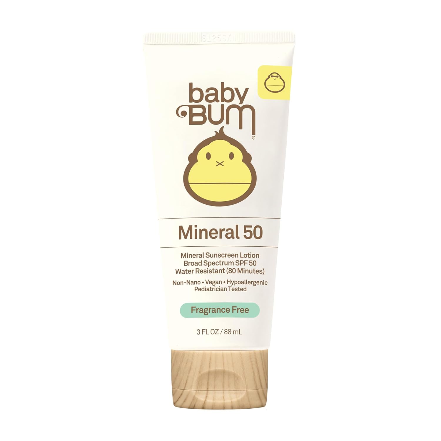 Brand New Sun Bum Baby Bum Mineral 50 Sunscreen Lotion SPF 50 Fragrance Free 3 fl oz